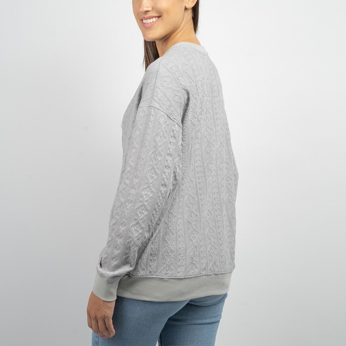 Jachs G. 女圓領長袖上衣 灰