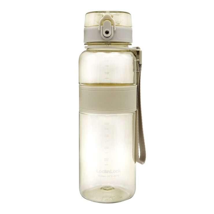 樂扣樂扣 Tritan 彈蓋提帶冷水壺 X 2件組 650毫升 雲彩藍 + 1000毫升 迷霧灰