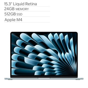 Apple 15吋 MacBook Air 搭配 Apple M4 晶片 10 核心 CPU 10 核心 GPU 24GB 512GB SSD