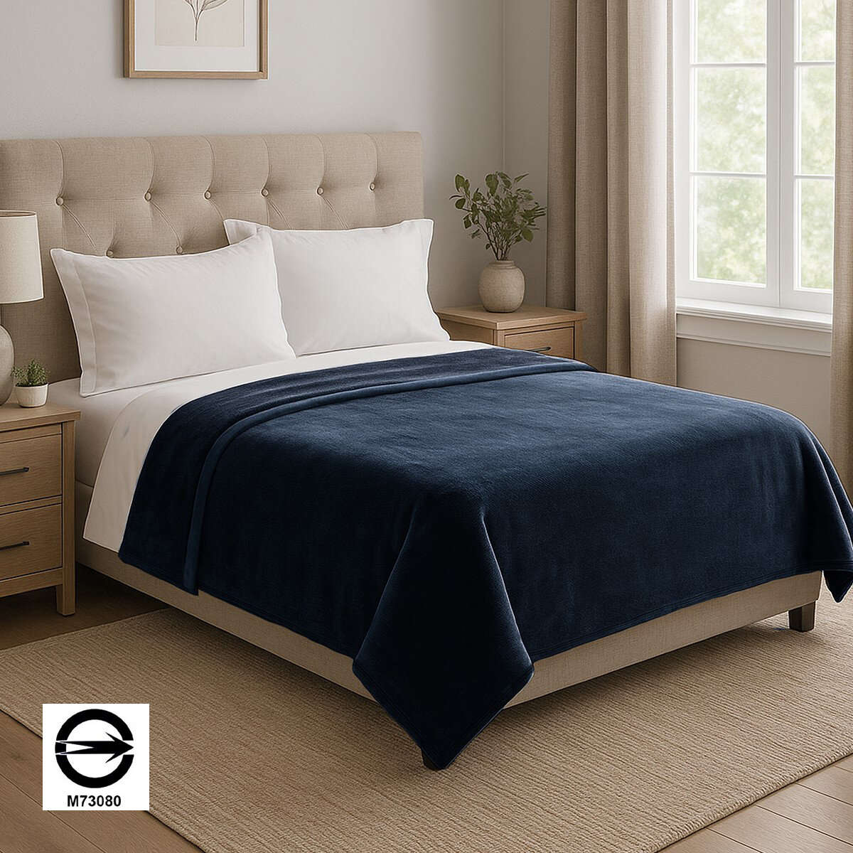 科克蘭 雙人舒適毯 248公分 X 233公分 藍色