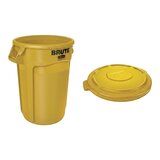 Rubbermaid Commercial Products BRUTE 加侖桶含蓋 32 加侖 黃色 Rubbermaid Commercial Products BRUTE 加侖桶含蓋 32 加侖 黃色
