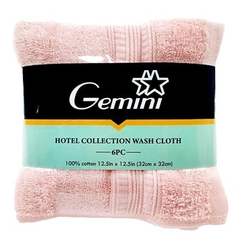 Gemini 飯店方巾6入組 32x32公分 - 粉 Gemini 飯店方巾6入組 32x32公分 - 粉