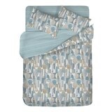 HOYACASA 300織純棉雙人床包兩用被套 4件組 152公分 X 190公分 沃荷