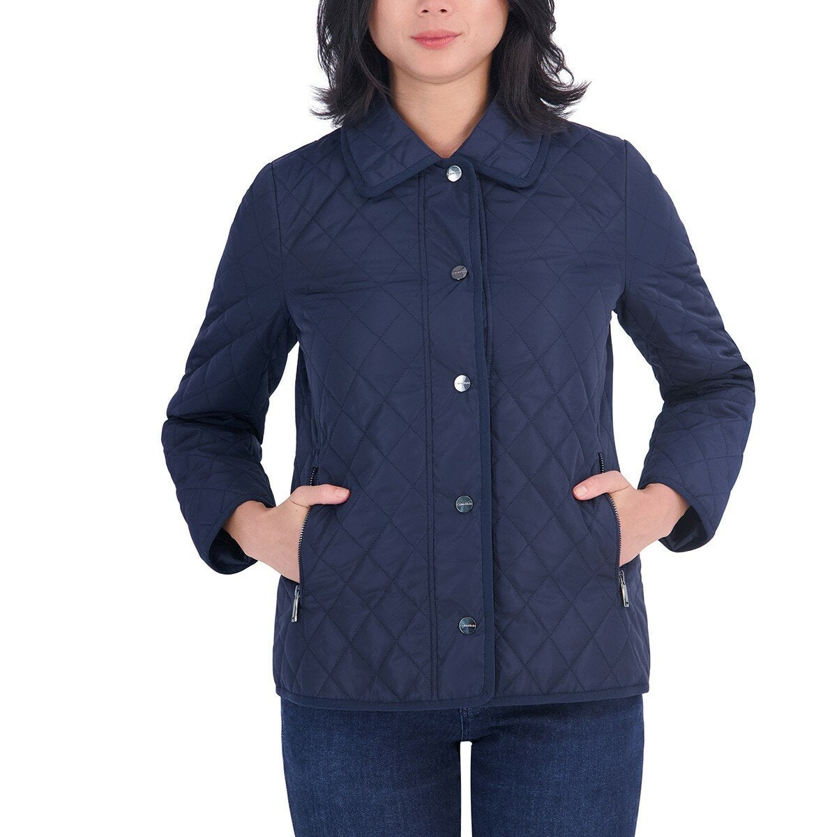Calvin Klein 女絎縫外套 深藍 Calvin Klein 女絎縫外套 深藍