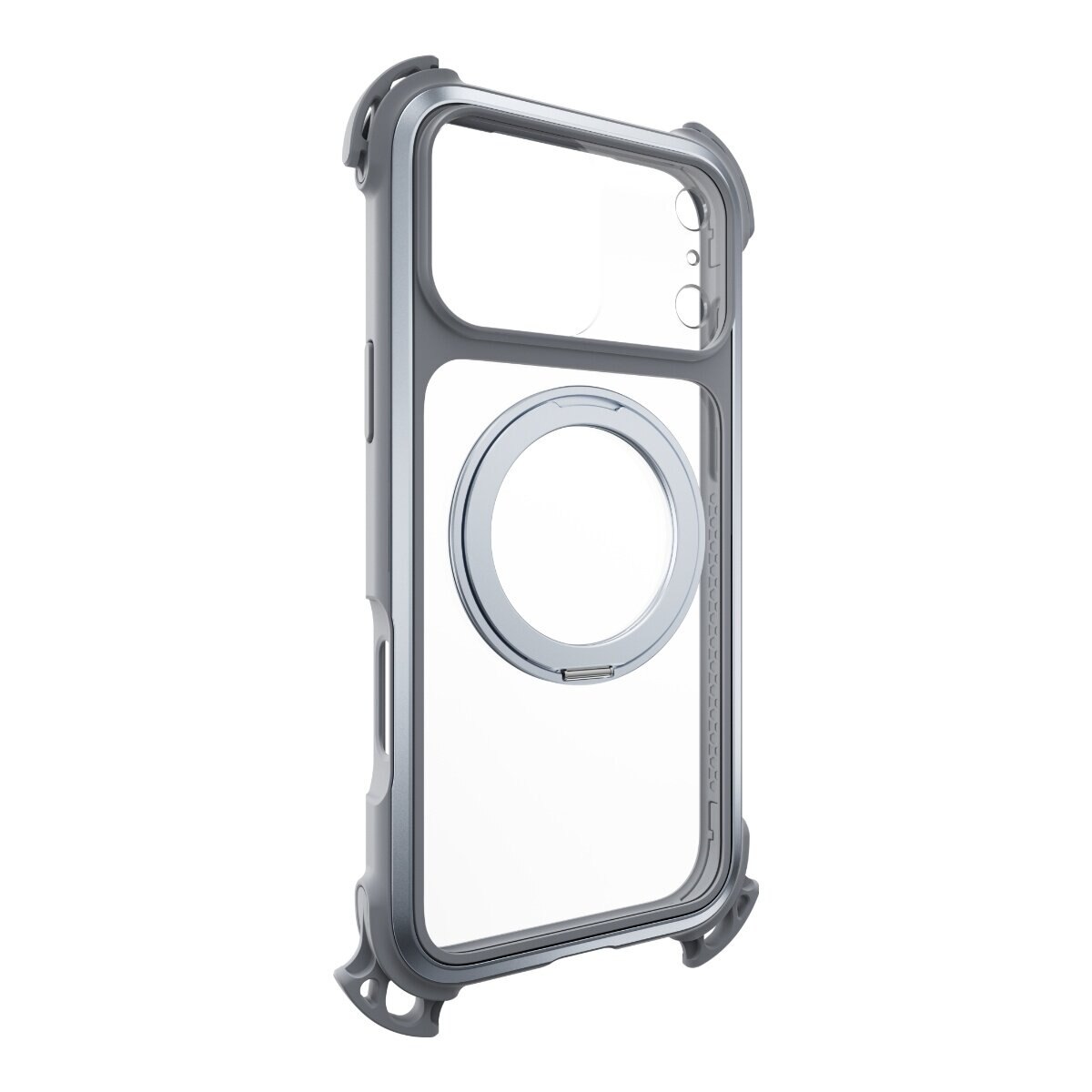 MAGEASY Odyssey Ultra M 終極防摔磁吸支架掛繩手機殼 iPhone 17 Pro Max(迷霧/岩石灰) + 鏡頭保護貼Lenz(午夜) + Vetro 9H 鋼化玻璃保護膜