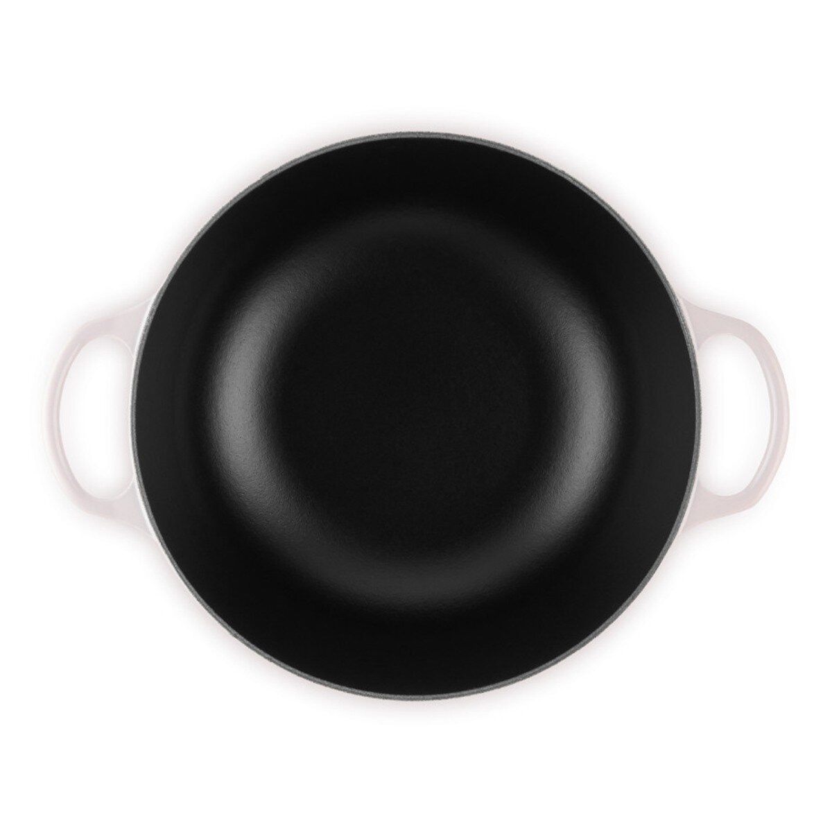 Le Creuset 琺瑯鑄鐵媽咪鍋 含鋼頭鍋蓋 28公分 貝殼粉