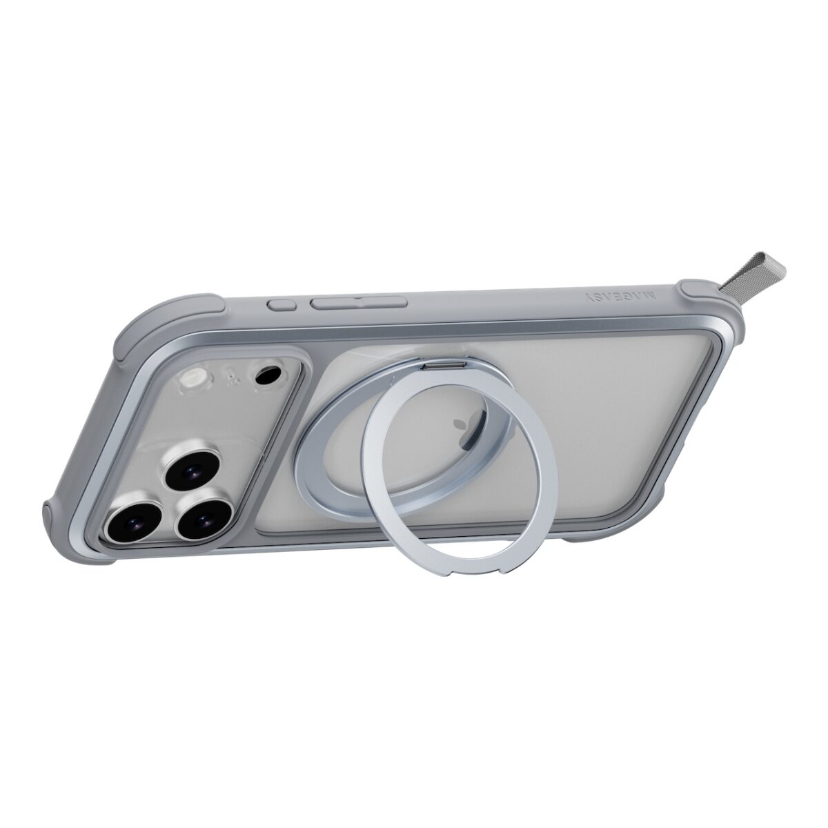 MAGEASY Odyssey Stand M 超軍規防摔磁吸支架手機殼 iPhone 17 Pro Max(迷霧) + 鏡頭保護貼Lenz 鈦合金(迷霧鈦) + Vetro 9H 鋼化玻璃保護膜
