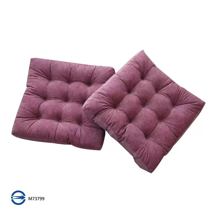 CASA 嚴選素柔坐墊 2入組 55公分 X 55公分 X 8公分 酒紅