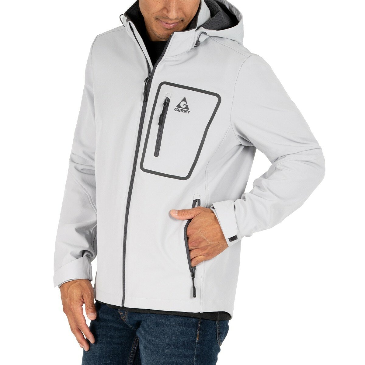 Gerry 男防風軟殼外套 灰