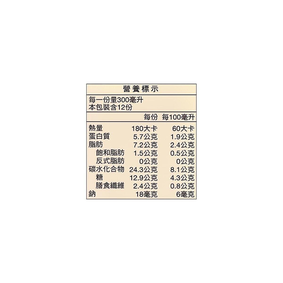 桂格 黑穀營養飲 300毫升 X 12罐