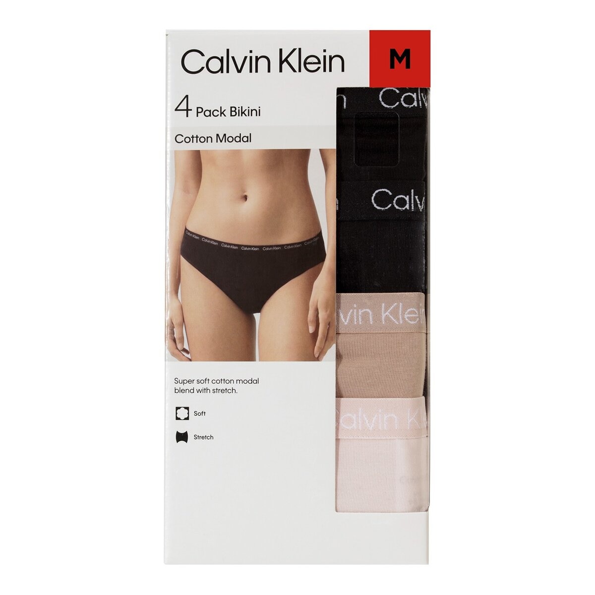 Calvin Klein 女內褲四入組 M 黑+黑+膚+淺膚 Calvin Klein 女內褲四入組 M 黑+黑+膚+淺膚