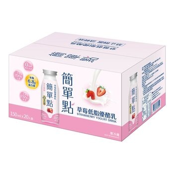 簡單點 冷藏草莓優酪乳 150毫升 X 20入