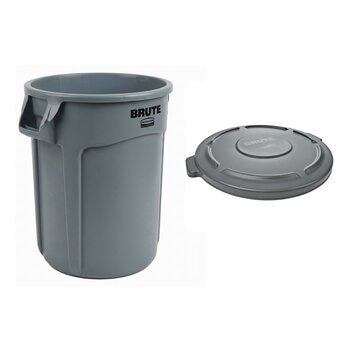 Rubbermaid Commercial Products BRUTE 加侖桶含蓋 10 加侖 灰色