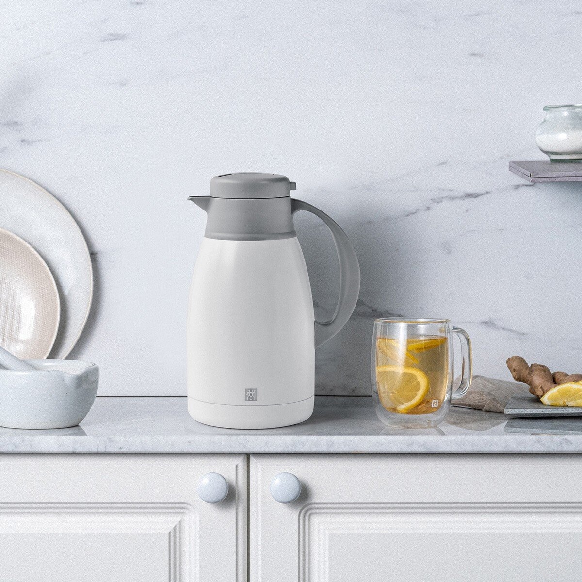 Zwilling 德國雙人 不鏽鋼真空保溫壼 1.5公升 白