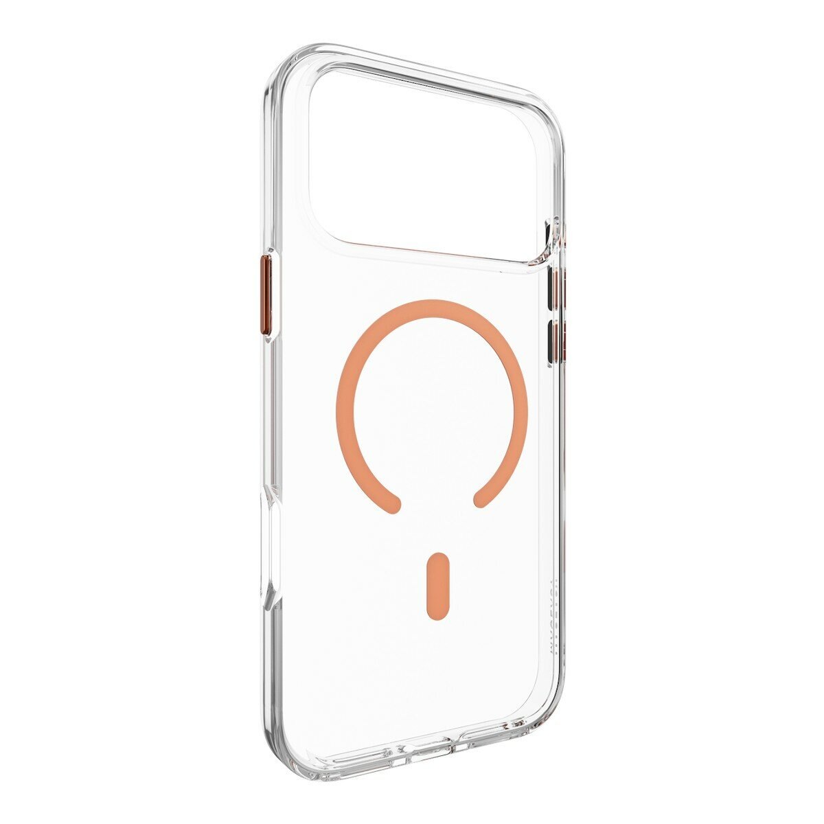 MAGEASY Bright M 不發黃軍規磁吸透明殼 iPhone 17 Pro Max(珊瑚磁圈) + 鏡頭保護貼Lenz(午夜) + Vetro 9H 鋼化玻璃保護膜