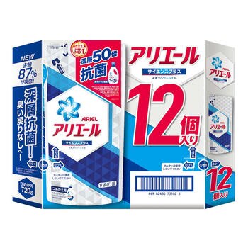 Ariel 抗菌防臭洗衣精補充包 720公克 X 12袋 Ariel 抗菌防臭洗衣精補充包 720公克 X 12袋