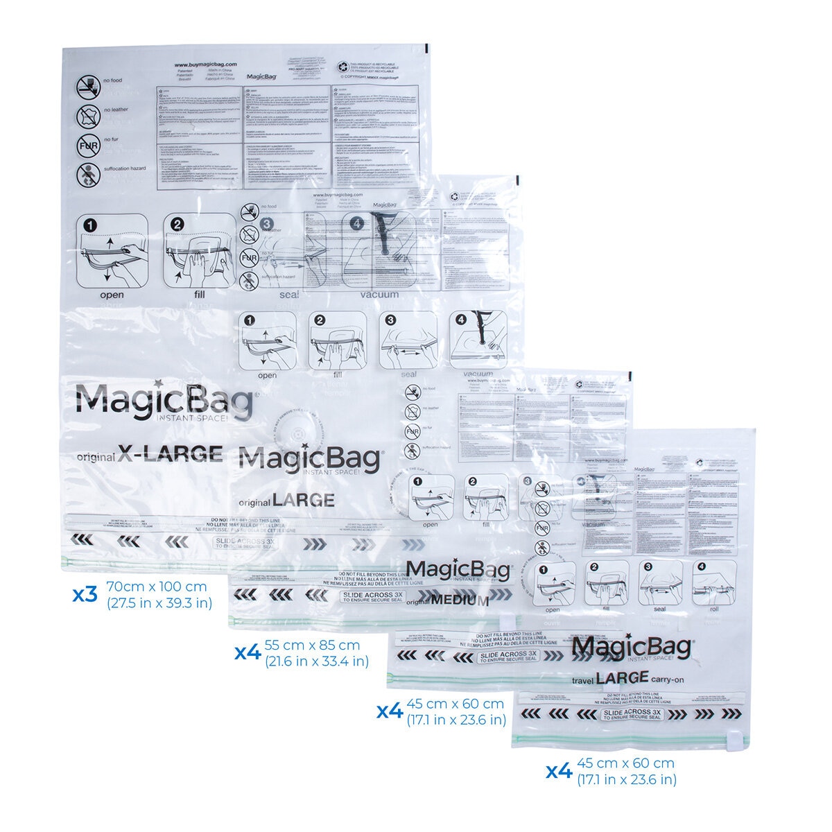 MagicBag 真空壓縮收納袋 15入
