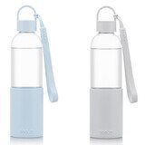Bodum 玻璃隨身水瓶兩件組 500毫升 - 灰+藍色