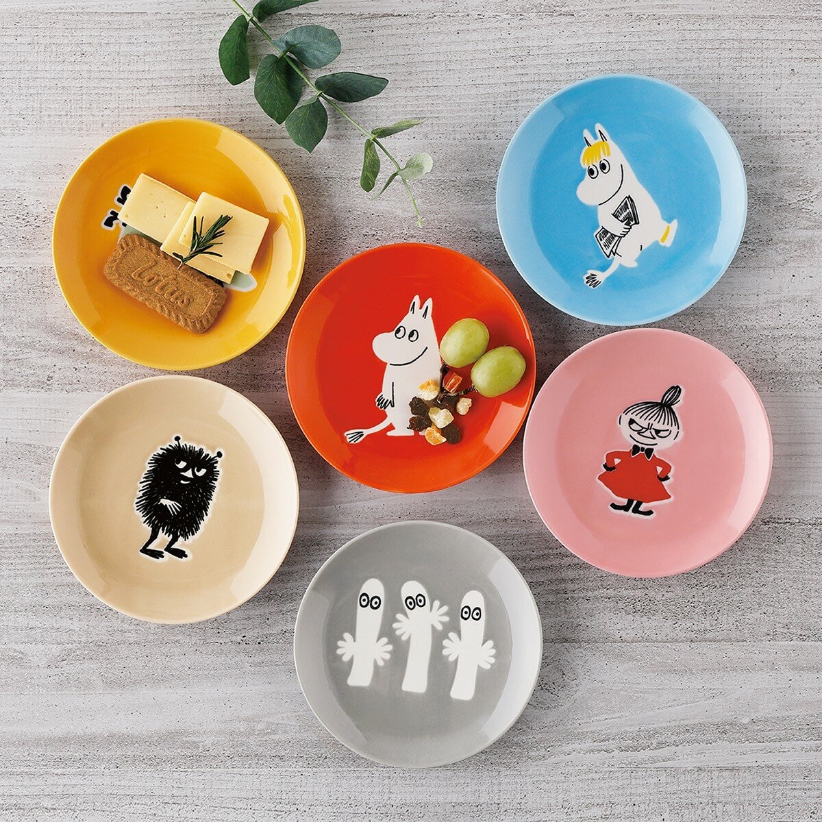 日本製圓形小餐盤 8件組