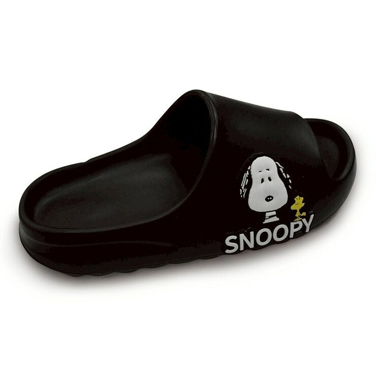 Snoopy 厚底柔軟拖鞋 黑 Snoopy 厚底柔軟拖鞋 黑
