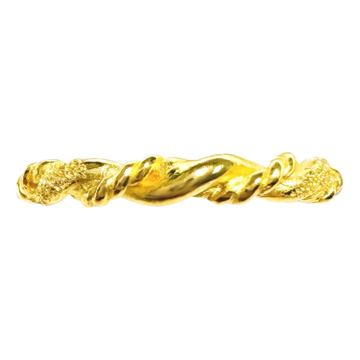 24K黃金戒指 麻繩 53厘
