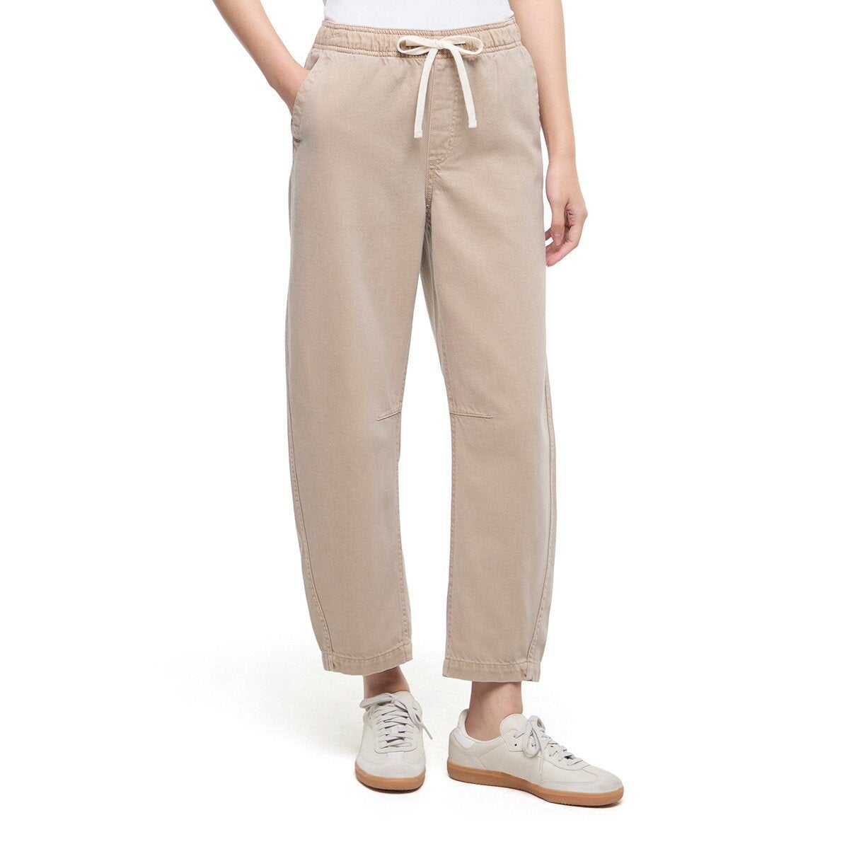 GAP 女休閒綁帶長褲 米 GAP 女休閒綁帶長褲 米