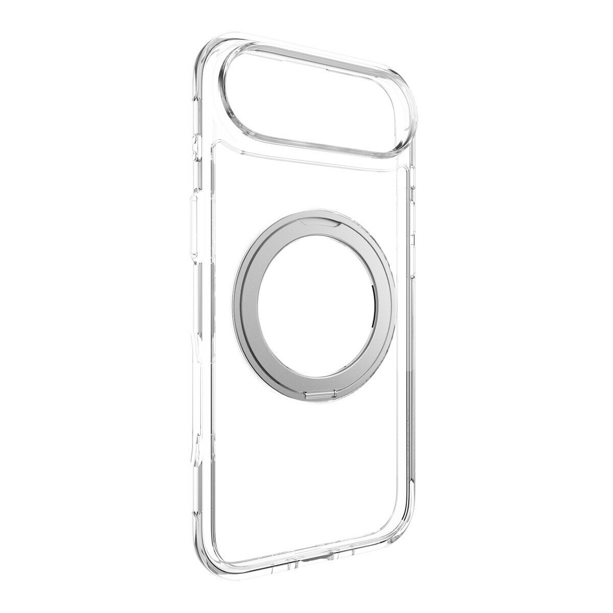 MAGEASY MagStand 360 M 磁吸旋轉支架防摔手機殼 iPhone Air (透明) + 鏡頭保護貼 Lenz(沙漠) + Vetro 9H 鋼化玻璃保護膜