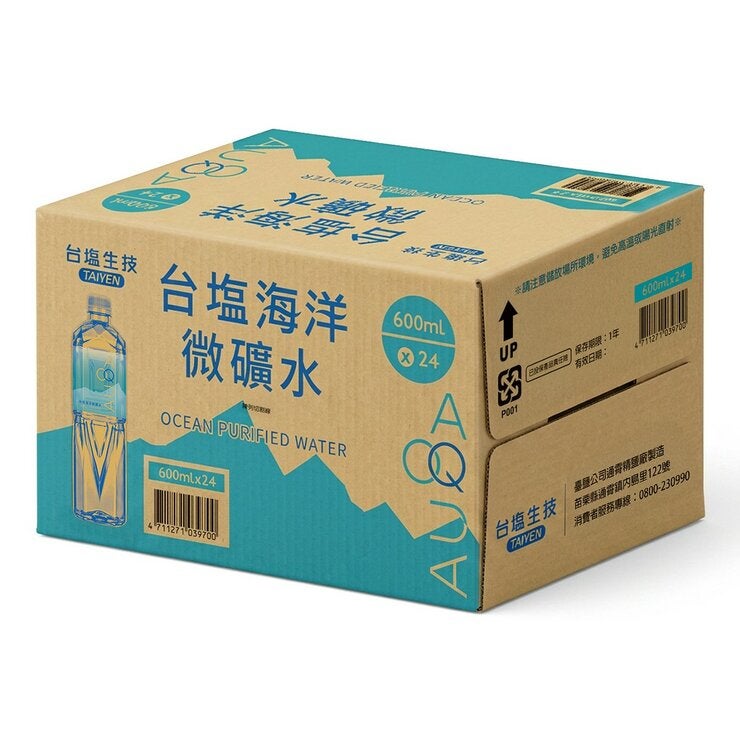 台鹽 海洋微礦水 600毫升 X 24入 台鹽 海洋微礦水 600毫升 X 24入