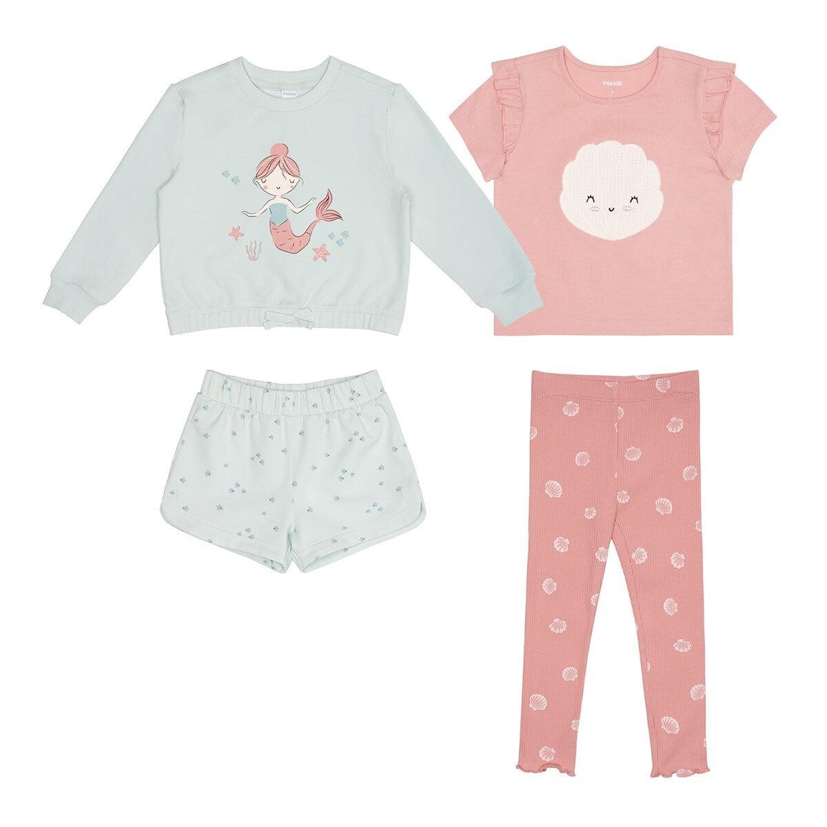 Pekkle 兒童四件套組 美人魚
