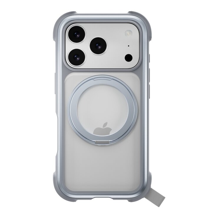 MAGEASY Odyssey Stand M 超軍規防摔磁吸支架手機殼 iPhone 17 Pro(迷霧) + 鏡頭保護貼Lenz(午夜) + Vetro 9H 鋼化玻璃保護膜