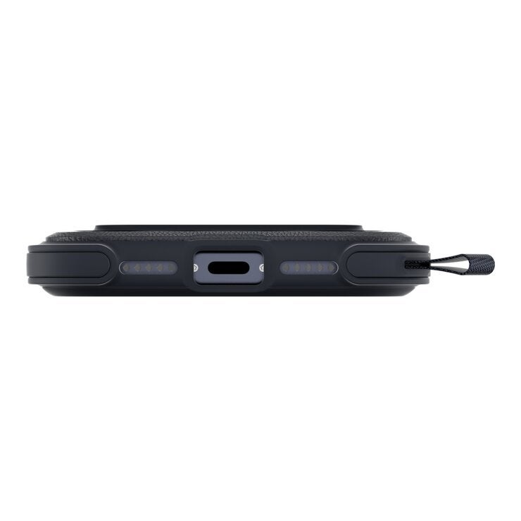 MAGEASY Odyssey Stand M 超軍規防摔磁吸支架手機殼 iPhone 17 Pro(皮革午夜) + 鏡頭保護貼Lenz(珊瑚) + Vetro 9H 鋼化玻璃保護膜