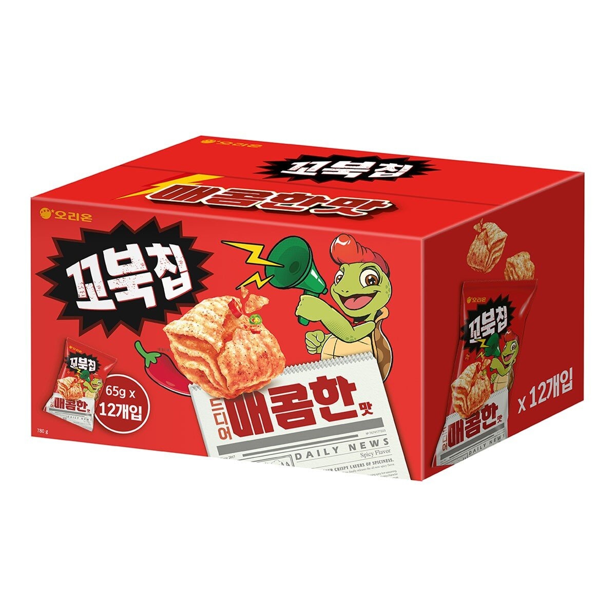 好麗友烏龜脆片韓式辣醬味 65 公克 X 12 包