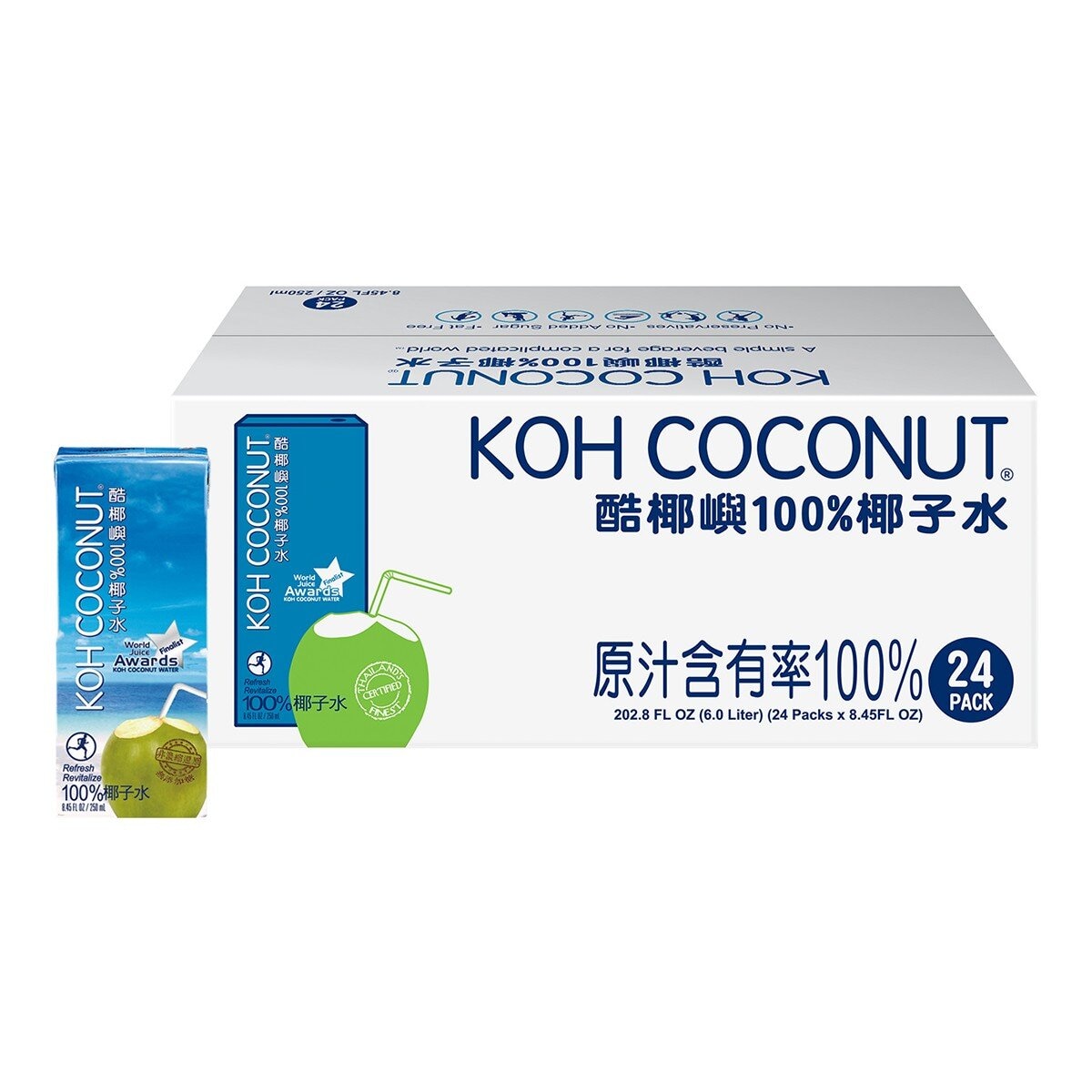 KOH 純椰子水 250毫升 X 24入