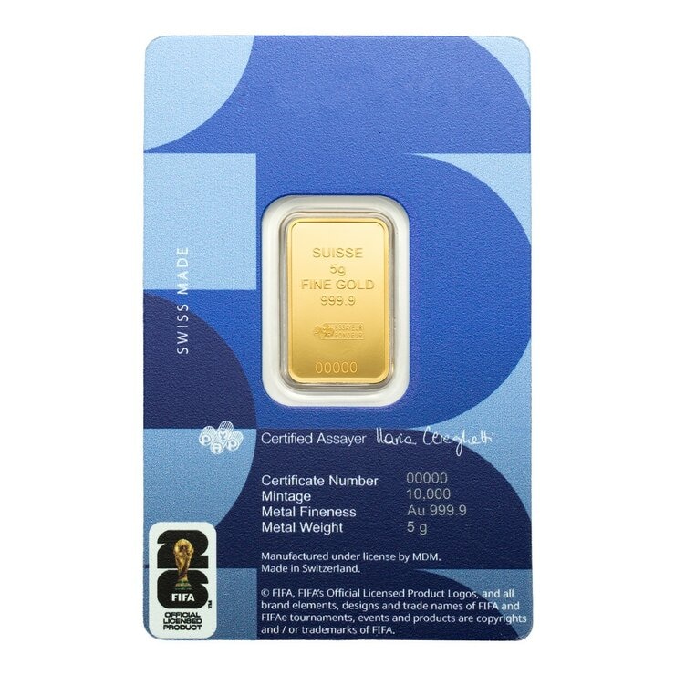 PAMP FIFA 999.9 純金條塊 5公克