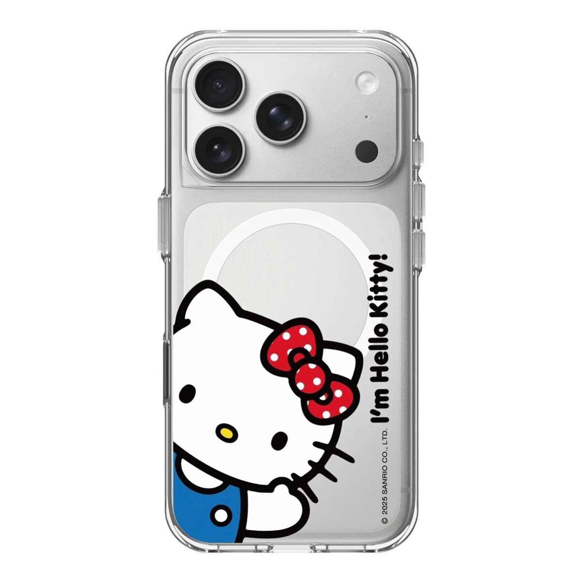 犀牛盾 iPhone 17 Pro Clear (MagSafe兼容) 抗黃化透明防摔手機殼 Hello Kitty I'm Hello Kitty! + 9H 抗藍光鋼化玻璃保護貼