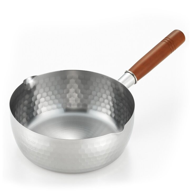 Yoshikawa 日本製不鏽鋼木把湯鍋兩件組 18公分/20公分