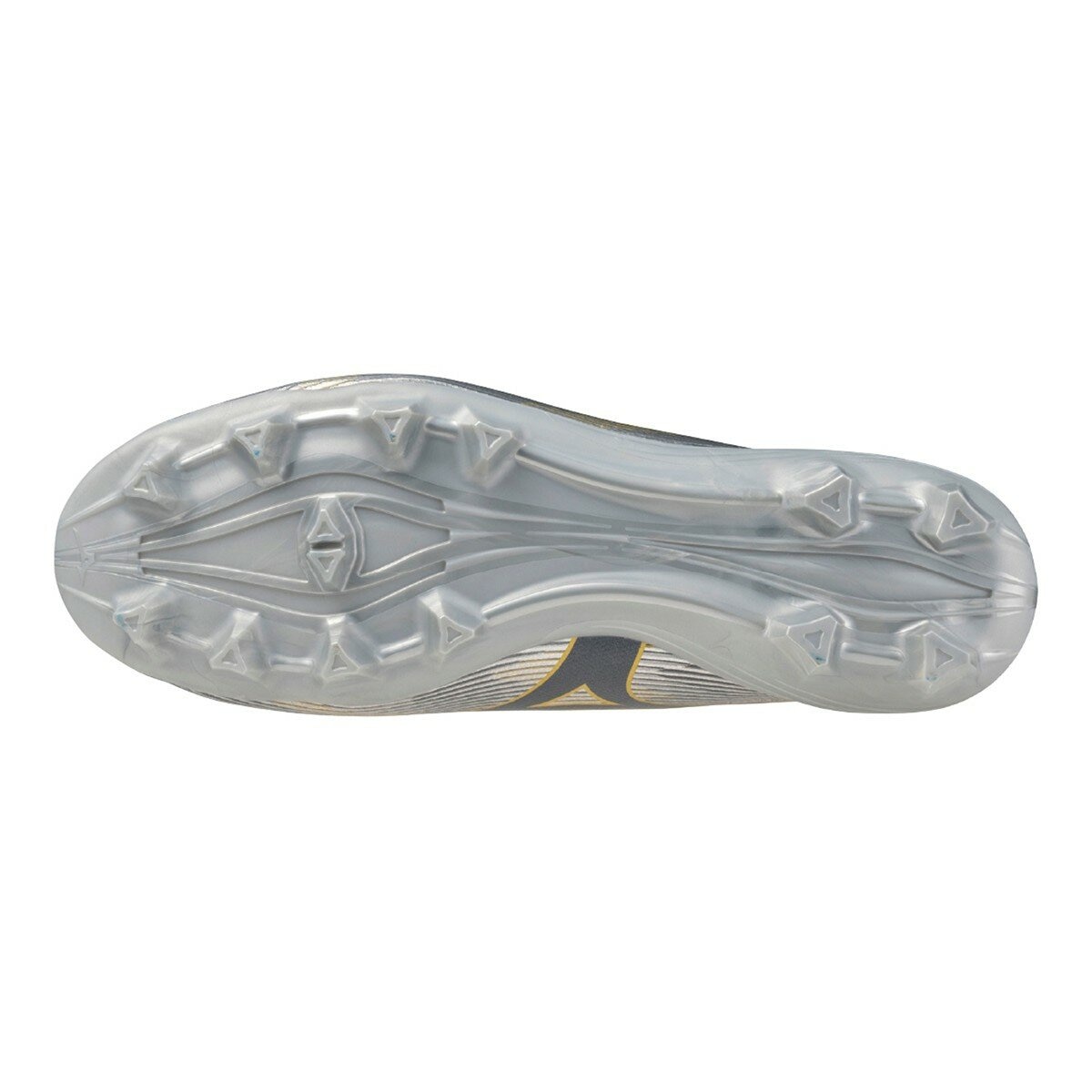 Mizuno 男足球鞋 α ll SELECT P1GA256504 銀+金