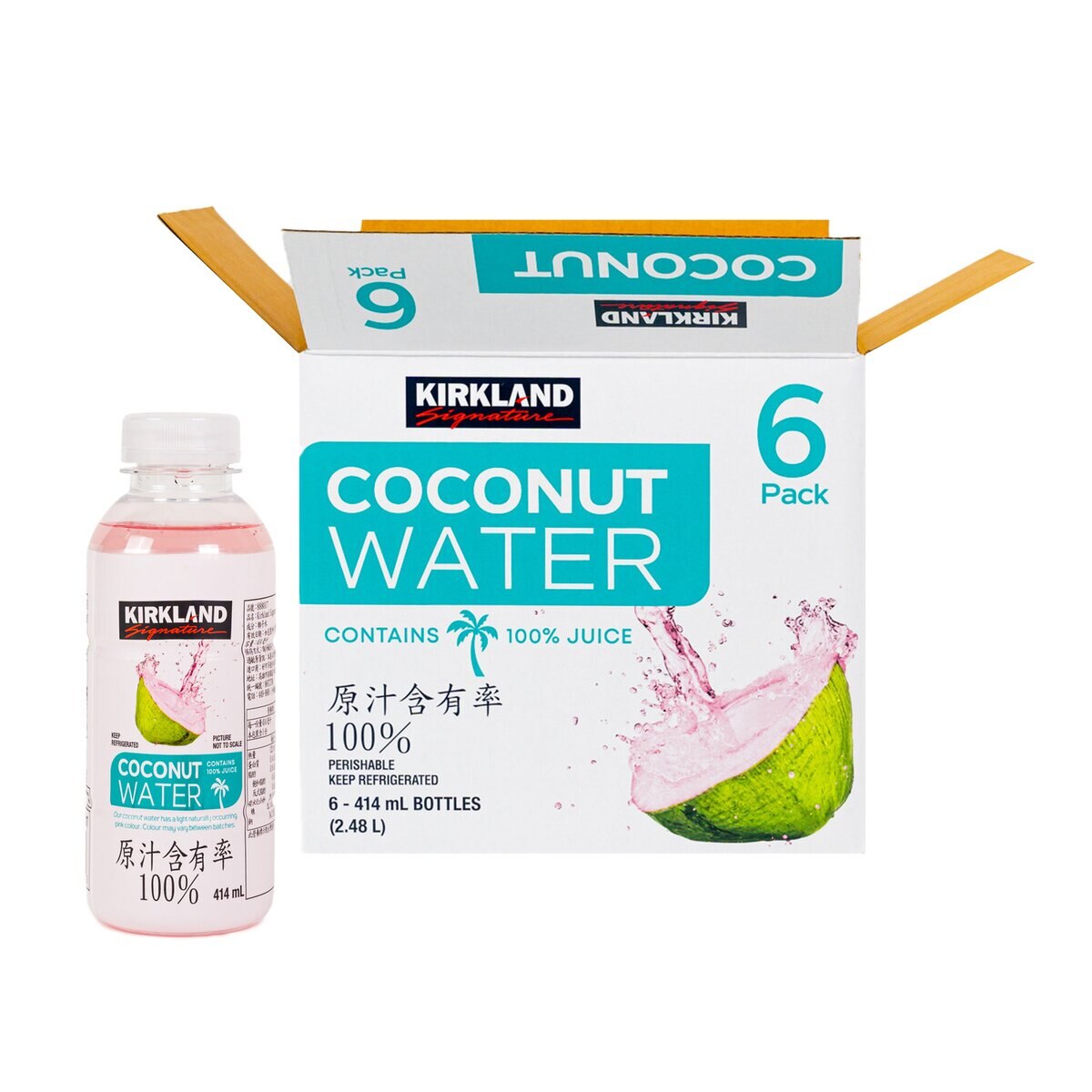 科克蘭 冷藏椰子水 414毫升 X 6入