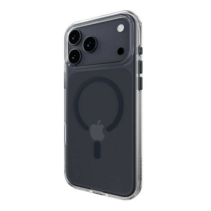MAGEASY Bright M 不發黃軍規磁吸透明殼 iPhone 17 Pro Max(午夜磁圈) + 鏡頭保護貼Lenz鈦合金(午夜鈦) + Vetro 9H 鋼化玻璃保護膜