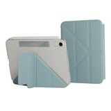 MAGEASY Facet 全方位支架透明背蓋保護套 iPad mini 7 2024 / A17 Pro / iPad mini 6 2021 寧靜藍