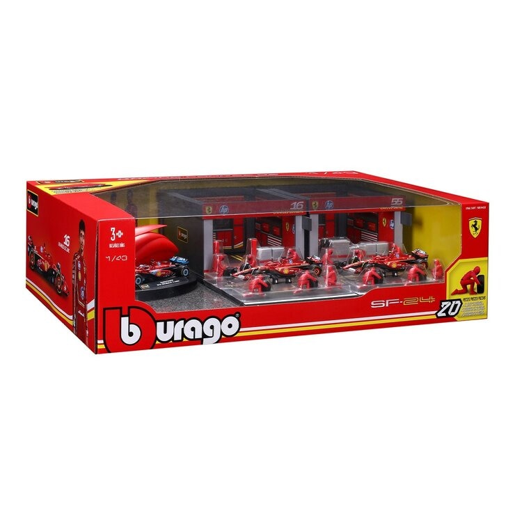 Bburago 1:43 賽車維修中心 Ferrari / 3歲以上