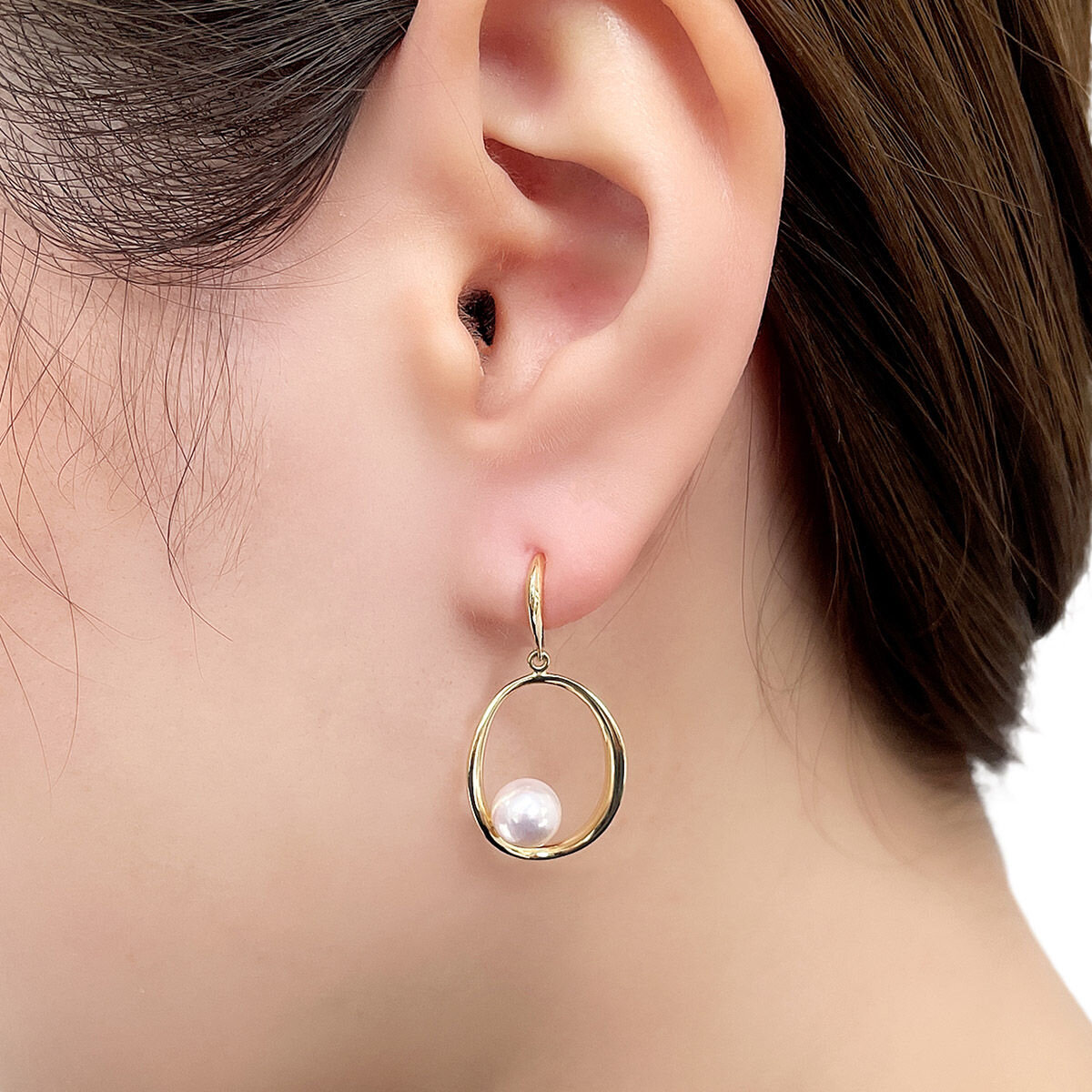 Tokyo Pearl 18K黃K金 6.0公釐 Akoya珍珠耳環