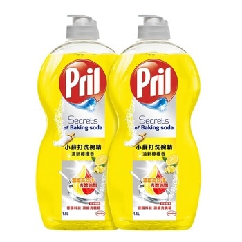 Pril 小蘇打洗碗精清新檸檬香 1.5公升 X 2入 Pril 小蘇打洗碗精清新檸檬香 1.5公升 X 2入