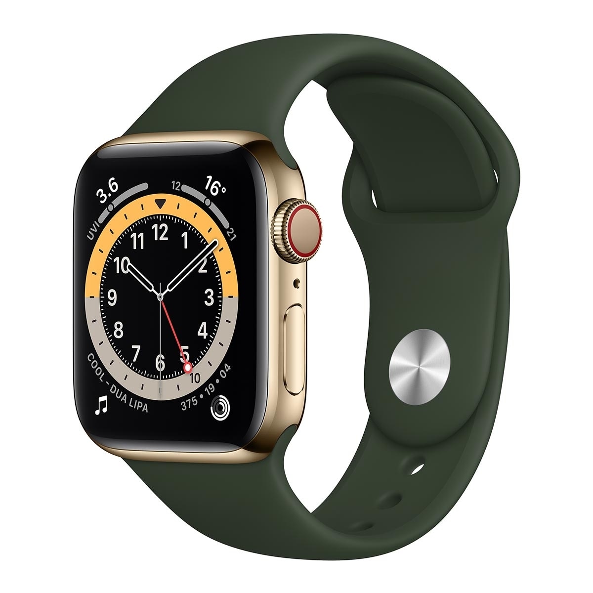 Apple Watch Series 6 (GPS+行動網路) 40 公釐不鏽鋼錶殼搭配運動型錶帶