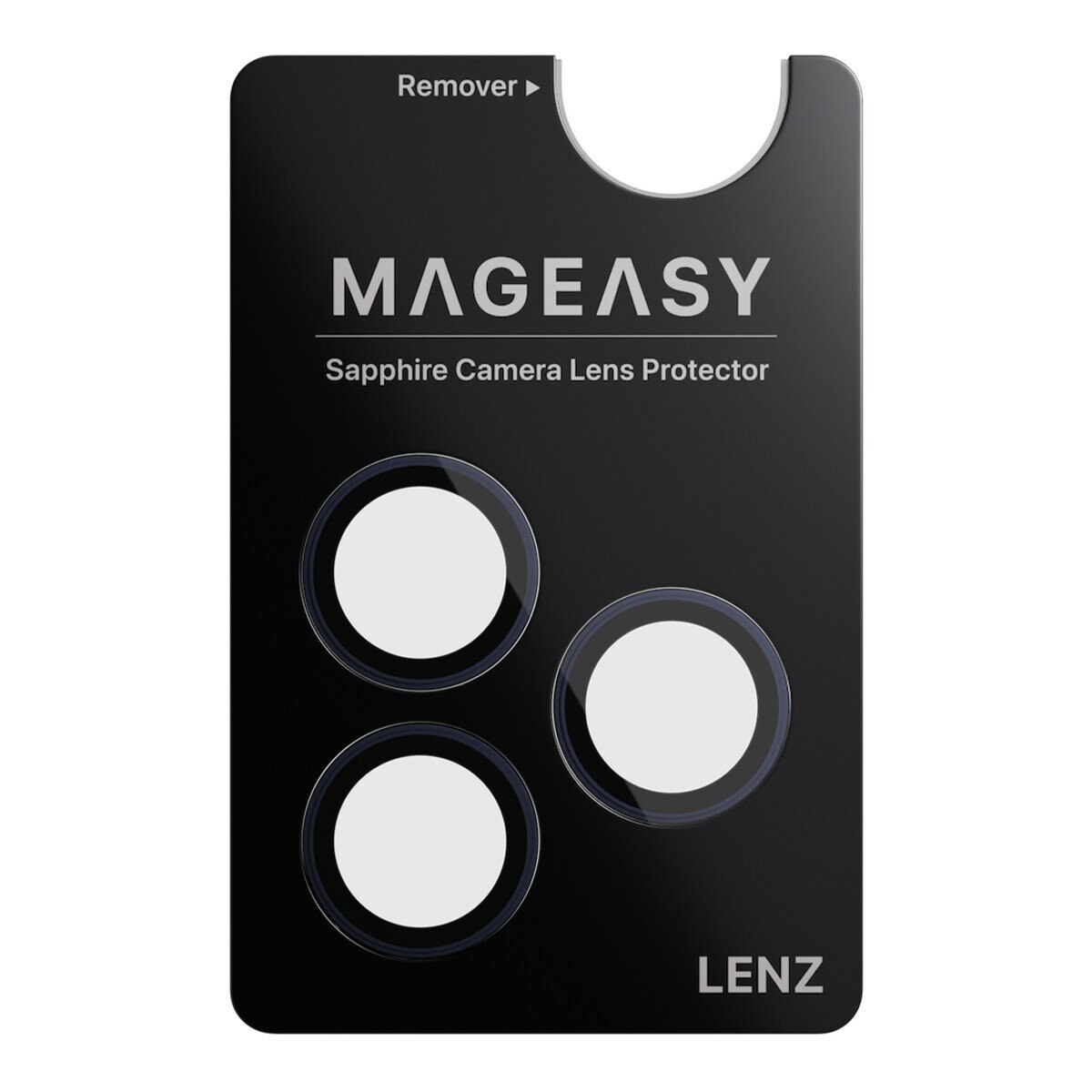 MAGEASY Bright M 不發黃軍規磁吸透明殼 iPhone 17 Pro Max(午夜磁圈) + 鏡頭保護貼Lenz(午夜) + Vetro 9H 鋼化玻璃保護膜