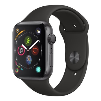 Apple Watch Series 4 GPS,44 公釐太空灰色鋁金屬錶殼搭配黑色運動型錶帶 Apple Watch Series 4 GPS,44 公釐太空灰色鋁金屬錶殼搭配黑色運動型錶帶