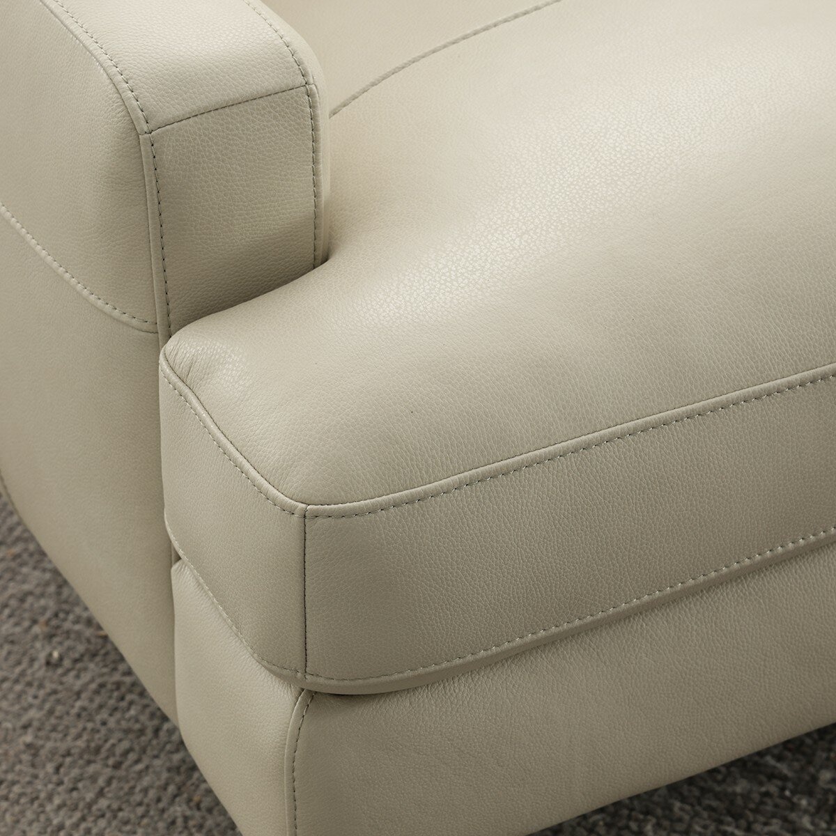 Simon Li 牛皮三人座沙發