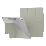 MAGEASY Facet 全方位支架透明背蓋保護套 適用於 2024 iPad Air 13吋 2025 M3 / 2024 M2 星光灰