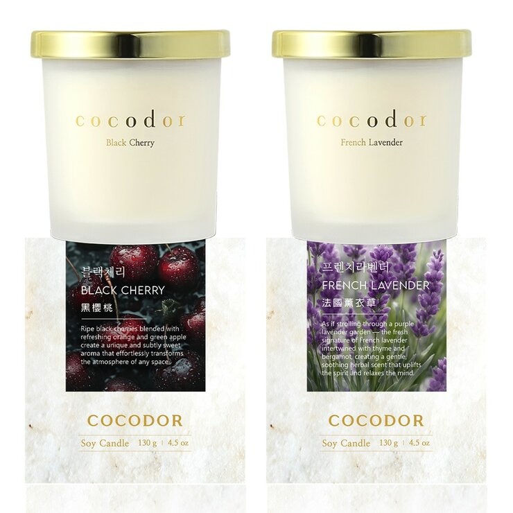 COCODOR 復古融蠟燈+大豆蠟燭 130公克 X 2入組 裸色