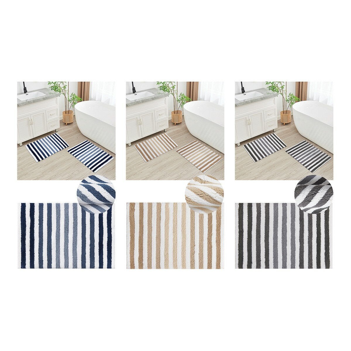 Mineral Spring 浴室地墊 2入組 46公分 X 65公分